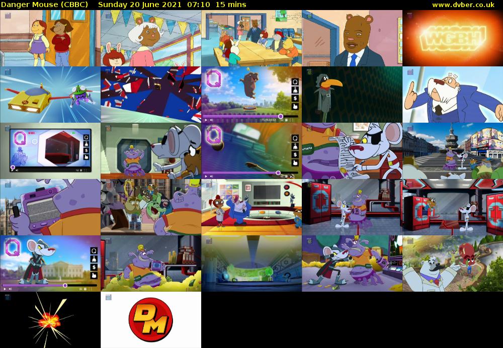 Danger Mouse (CBBC) Sunday 20 June 2021 07:10 - 07:25