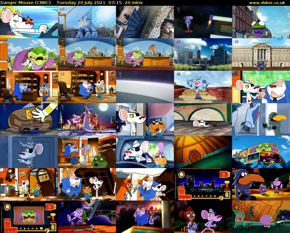Danger Mouse (CBBC) Tuesday 20 July 2021 07:15 - 07:35