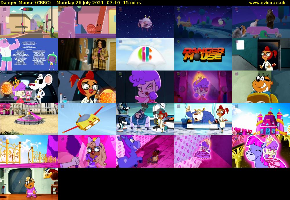 Danger Mouse (CBBC) Monday 26 July 2021 07:10 - 07:25