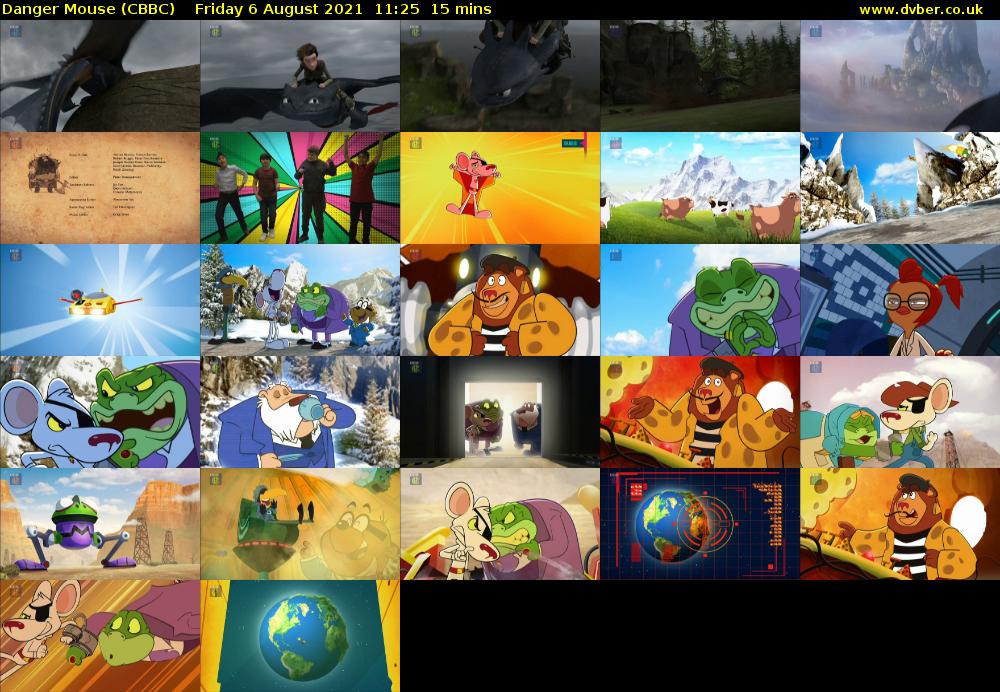 Danger Mouse (CBBC) Friday 6 August 2021 11:25 - 11:40