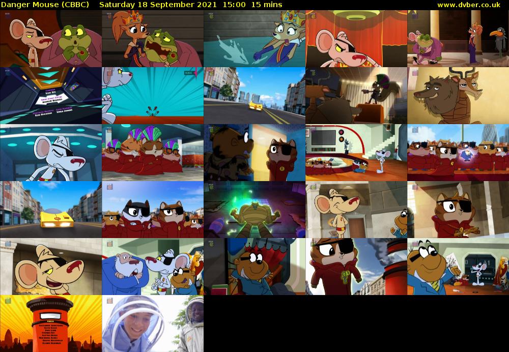 Danger Mouse (CBBC) Saturday 18 September 2021 15:00 - 15:15