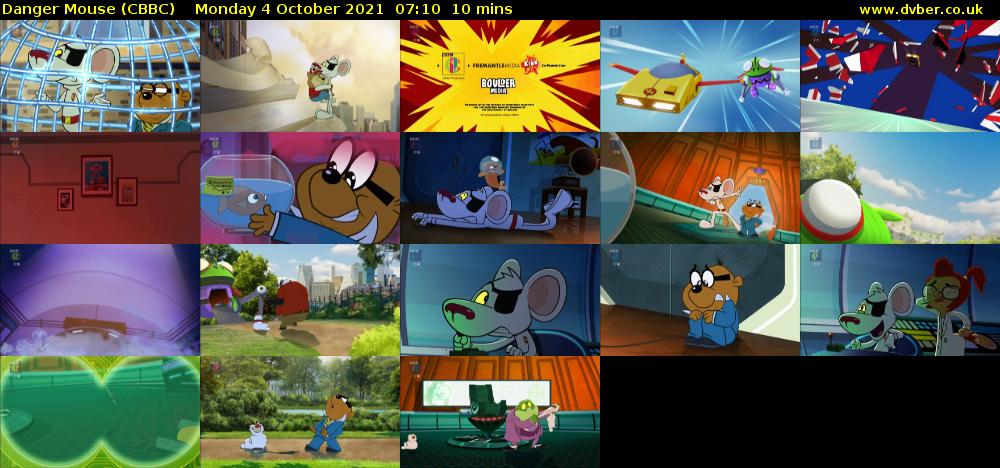 Danger Mouse (CBBC) Monday 4 October 2021 07:10 - 07:20