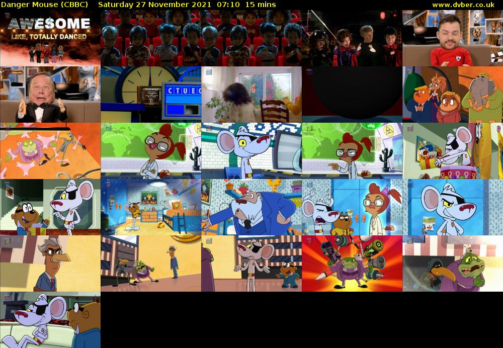 Danger Mouse (CBBC) Saturday 27 November 2021 07:10 - 07:25