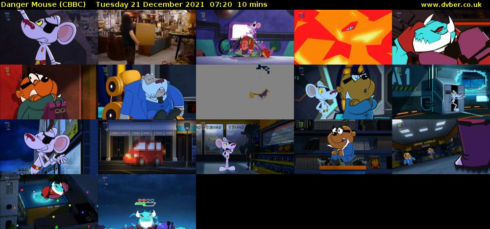Danger Mouse (CBBC) Tuesday 21 December 2021 07:20 - 07:30