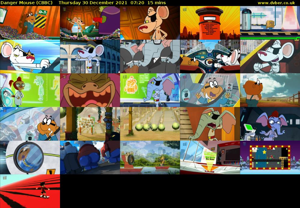 Danger Mouse (CBBC) Thursday 30 December 2021 07:20 - 07:35