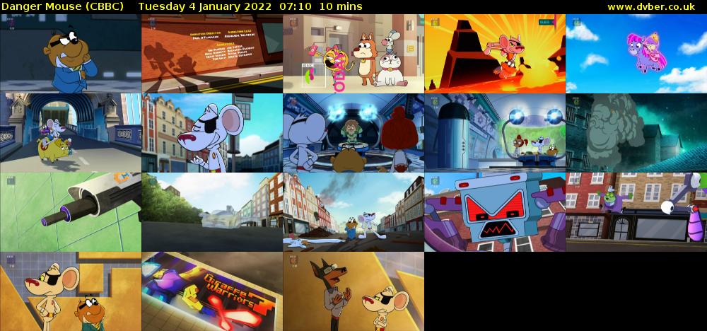 Danger Mouse (CBBC) Tuesday 4 January 2022 07:10 - 07:20