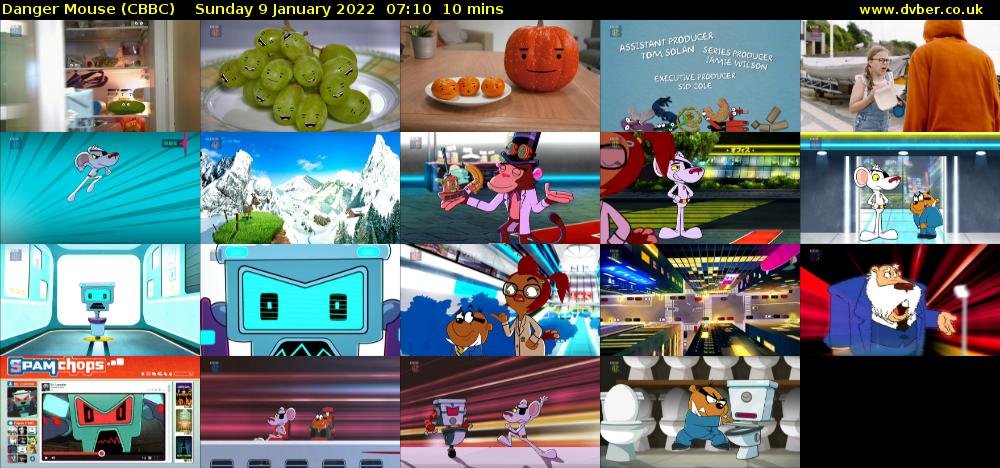 Danger Mouse (CBBC) Sunday 9 January 2022 07:10 - 07:20