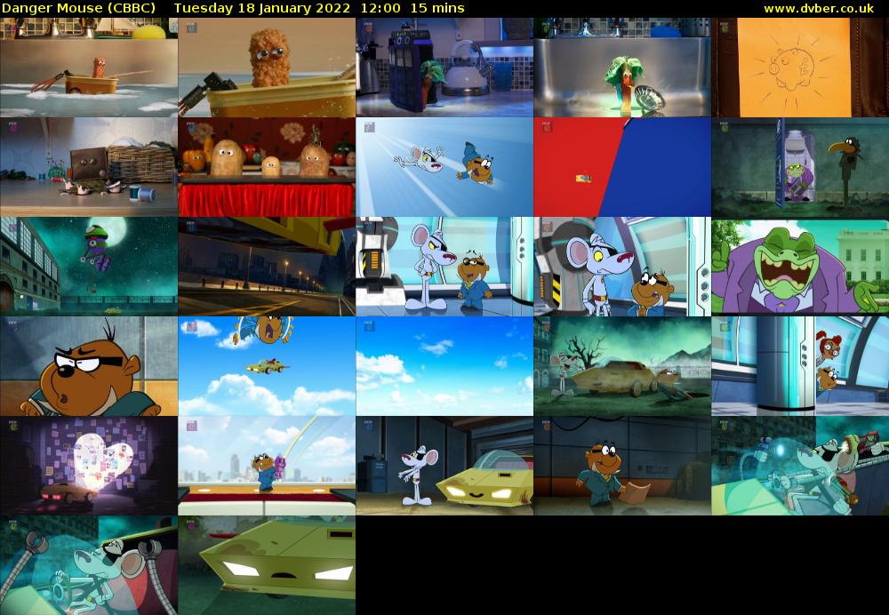 Danger Mouse (CBBC) Tuesday 18 January 2022 12:00 - 12:15