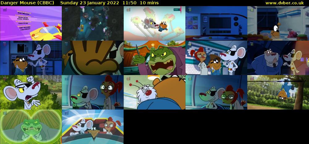 Danger Mouse (CBBC) Sunday 23 January 2022 11:50 - 12:00