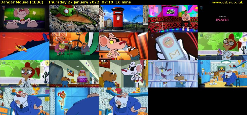 Danger Mouse (CBBC) Thursday 27 January 2022 07:10 - 07:20