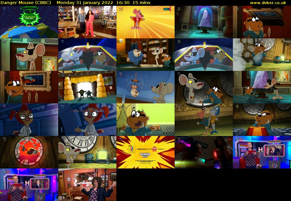 Danger Mouse (CBBC) Monday 31 January 2022 16:30 - 16:45