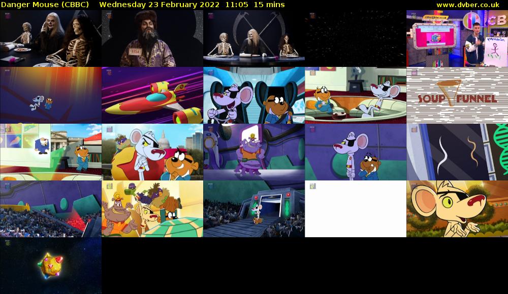 Danger Mouse (CBBC) Wednesday 23 February 2022 11:05 - 11:20