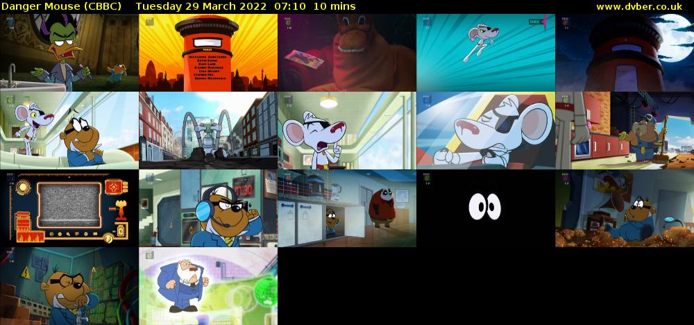 Danger Mouse (CBBC) Tuesday 29 March 2022 07:10 - 07:20