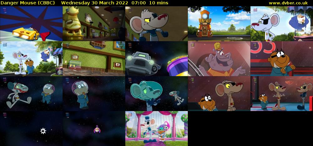 Danger Mouse (CBBC) Wednesday 30 March 2022 07:00 - 07:10
