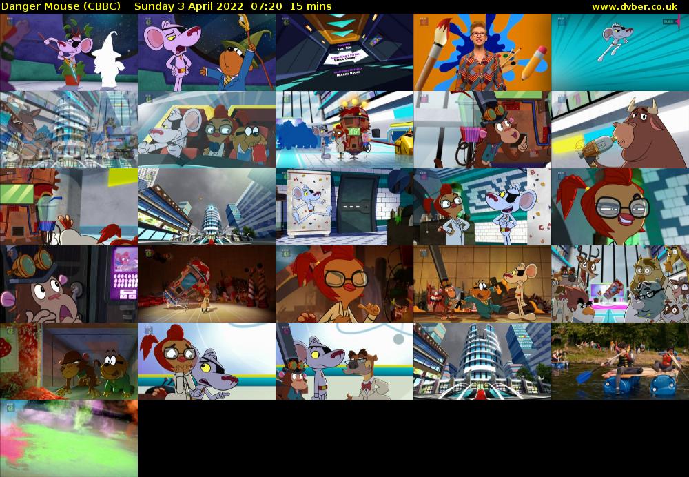 Danger Mouse (CBBC) Sunday 3 April 2022 07:20 - 07:35