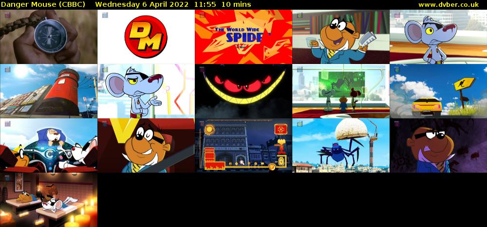 Danger Mouse (CBBC) Wednesday 6 April 2022 11:55 - 12:05