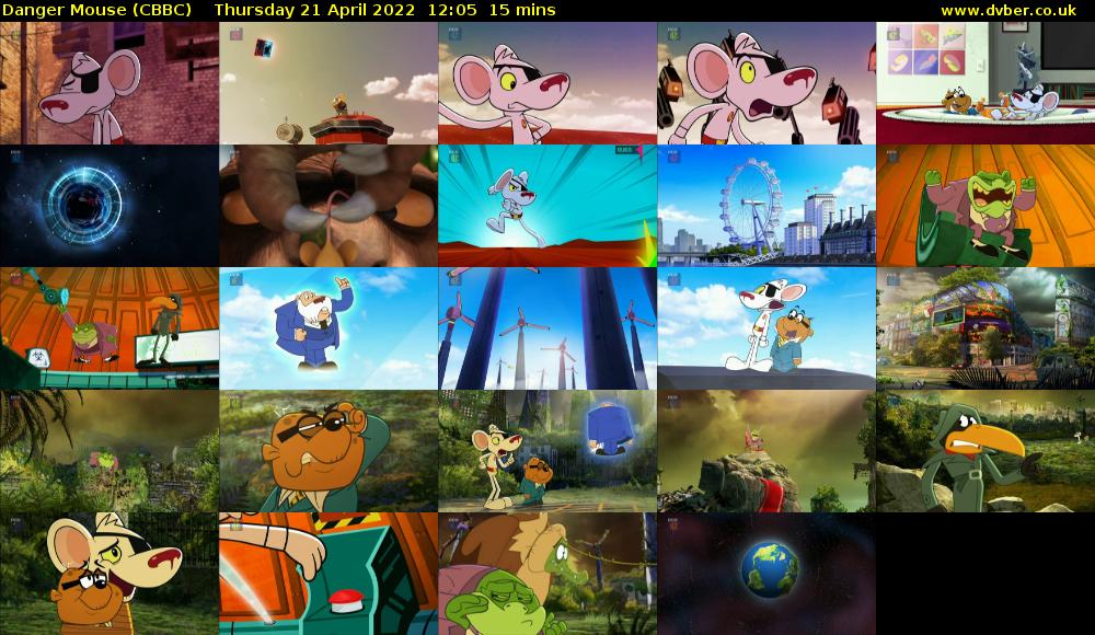 Danger Mouse (CBBC) Thursday 21 April 2022 12:05 - 12:20