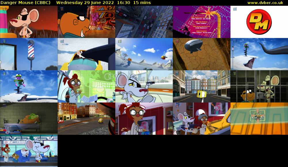 Danger Mouse (CBBC) Wednesday 29 June 2022 16:30 - 16:45