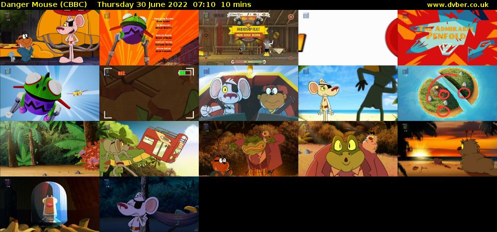 Danger Mouse (CBBC) Thursday 30 June 2022 07:10 - 07:20