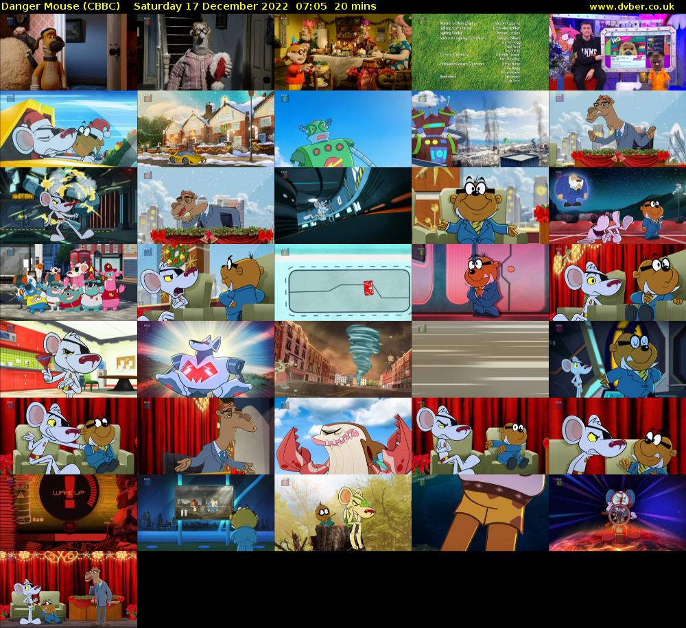 Danger Mouse (CBBC) Saturday 17 December 2022 07:05 - 07:25
