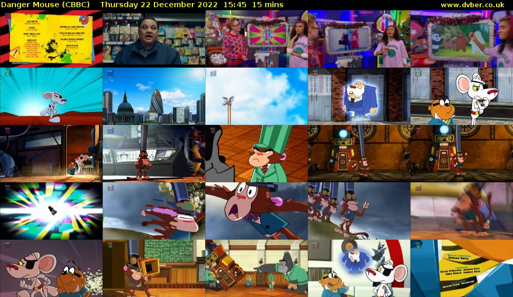 Danger Mouse (CBBC) Thursday 22 December 2022 15:45 - 16:00