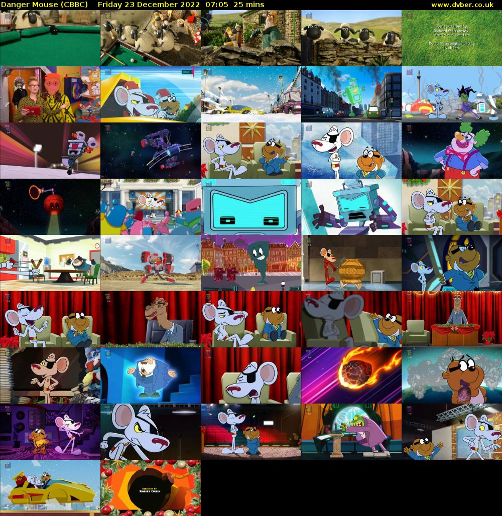 Danger Mouse (CBBC) Friday 23 December 2022 07:05 - 07:30