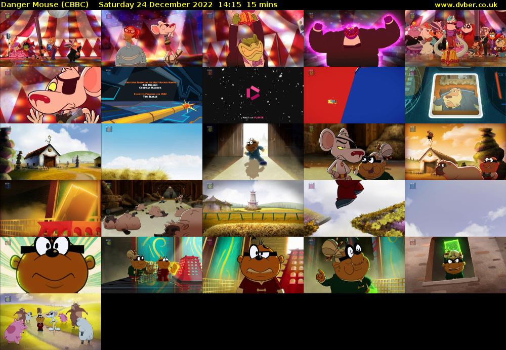 Danger Mouse (CBBC) Saturday 24 December 2022 14:15 - 14:30