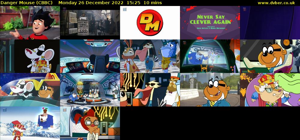Danger Mouse (CBBC) Monday 26 December 2022 15:25 - 15:35
