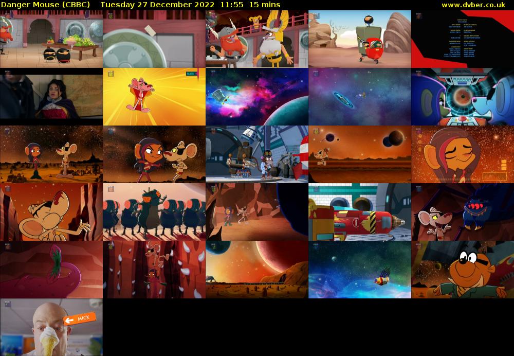 Danger Mouse (CBBC) Tuesday 27 December 2022 11:55 - 12:10