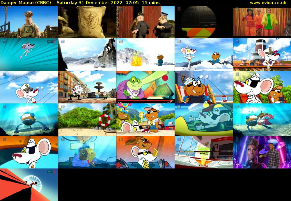 Danger Mouse (CBBC) Saturday 31 December 2022 07:05 - 07:20