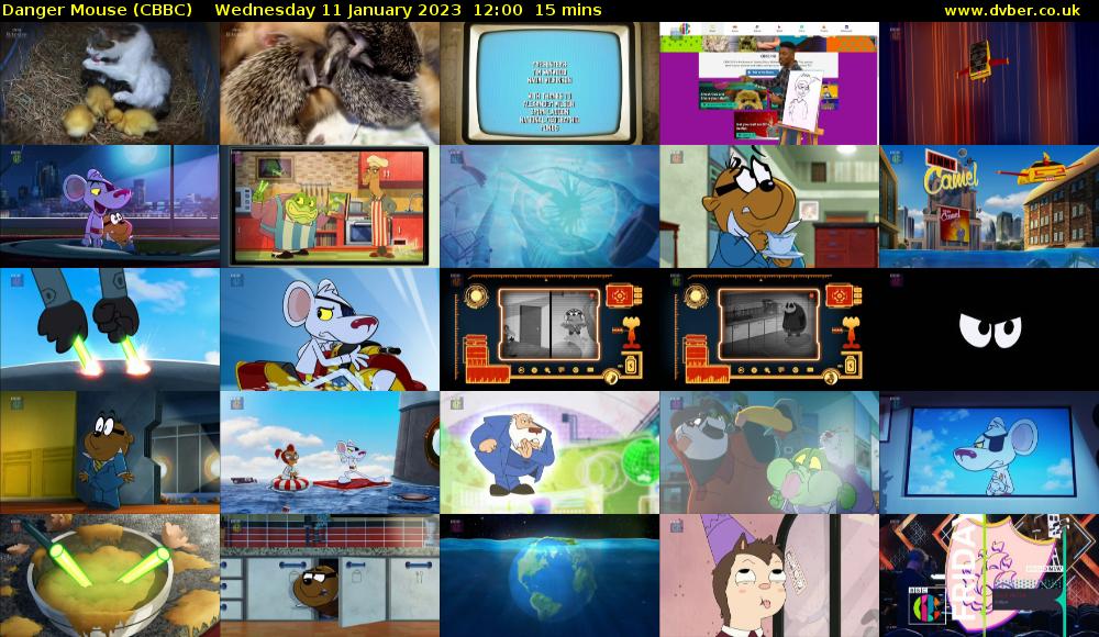 Danger Mouse (CBBC) Wednesday 11 January 2023 12:00 - 12:15