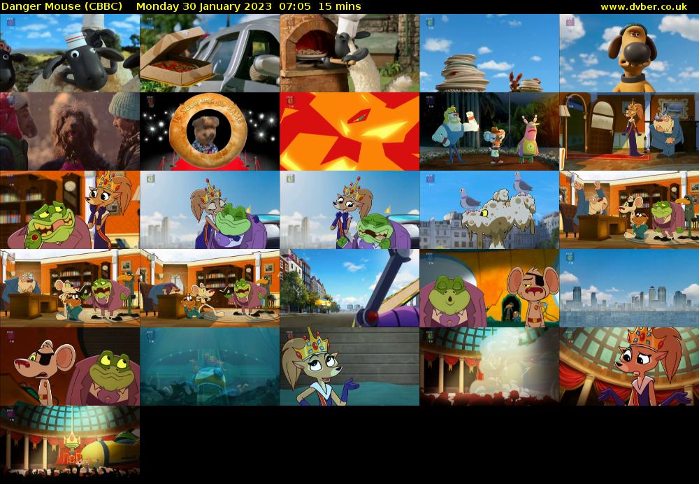 Danger Mouse (CBBC) Monday 30 January 2023 07:05 - 07:20