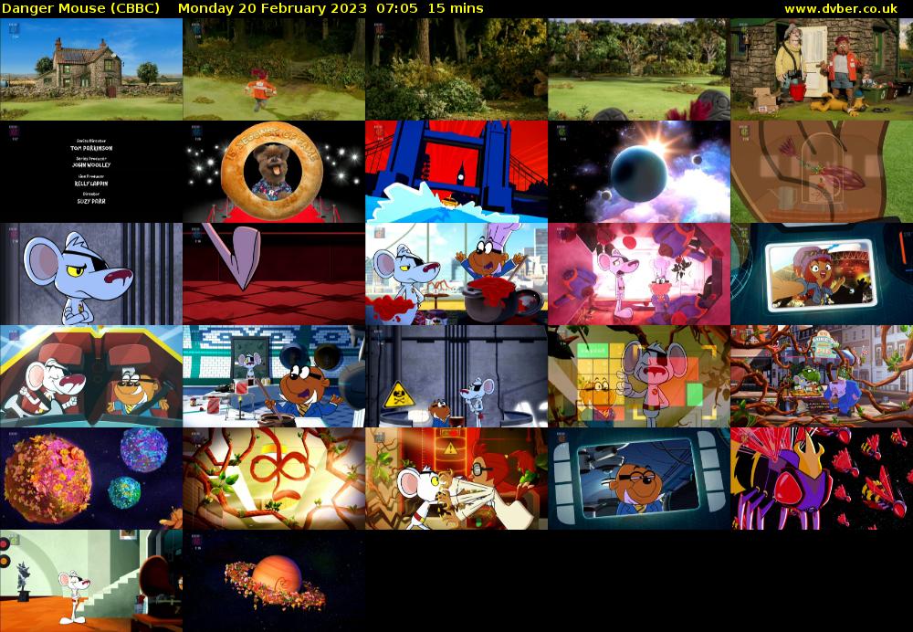 Danger Mouse (CBBC) Monday 20 February 2023 07:05 - 07:20