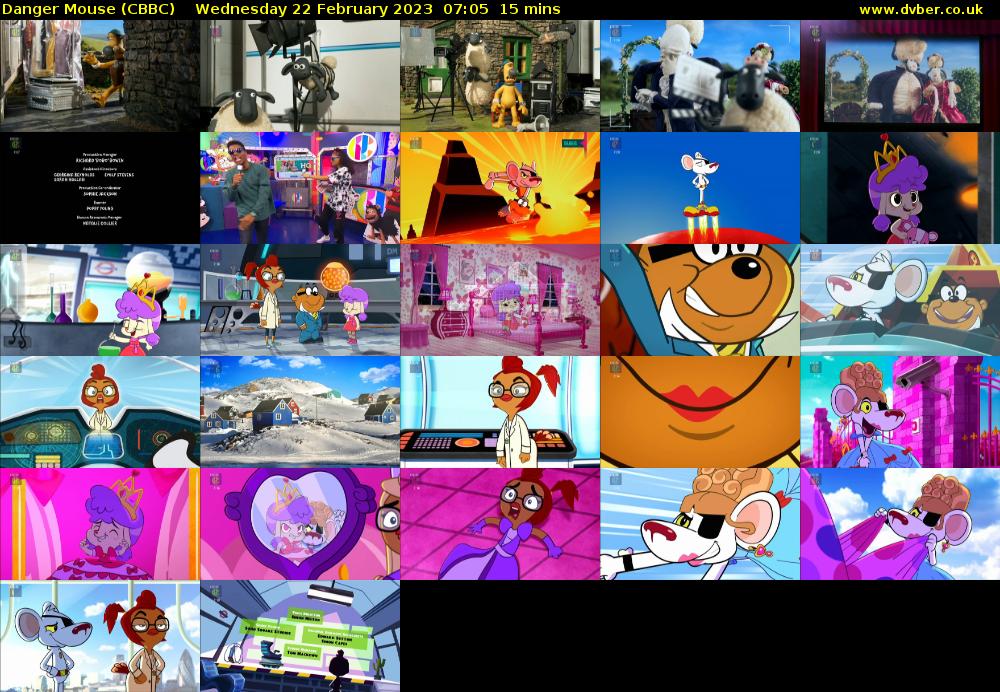 Danger Mouse (CBBC) Wednesday 22 February 2023 07:05 - 07:20