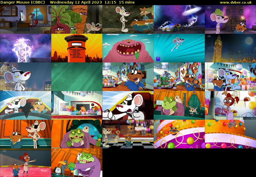Danger Mouse (CBBC) Wednesday 12 April 2023 12:15 - 12:30