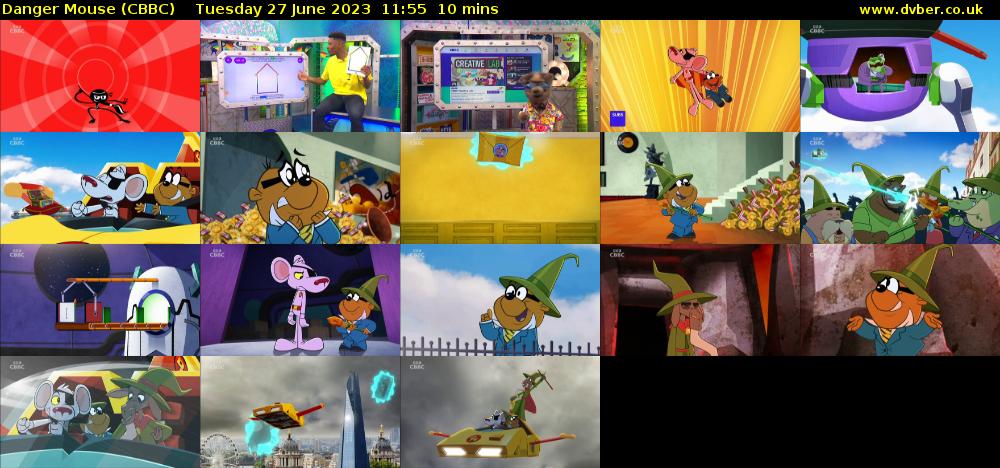 Danger Mouse (CBBC) Tuesday 27 June 2023 11:55 - 12:05