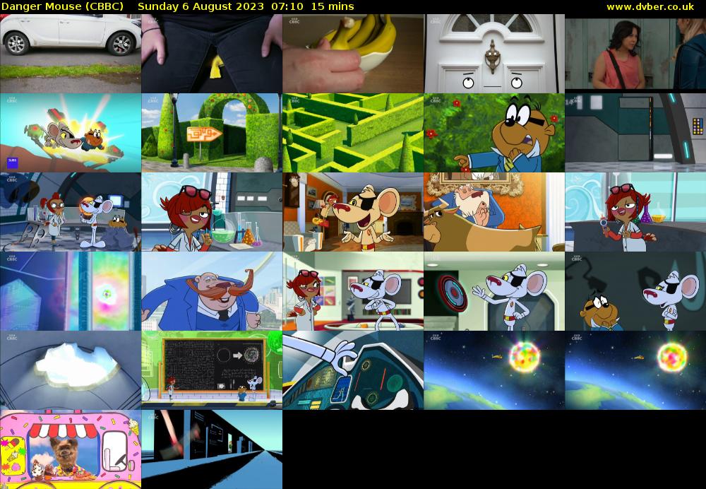 Danger Mouse (CBBC) Sunday 6 August 2023 07:10 - 07:25