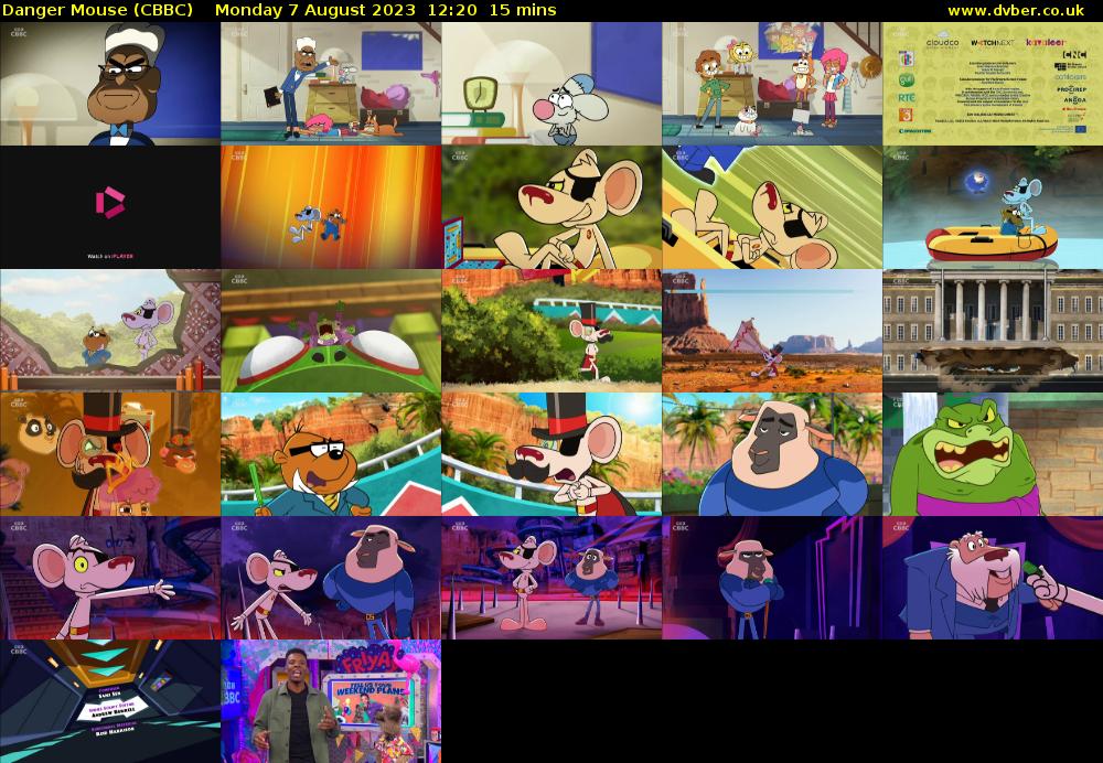 Danger Mouse (CBBC) Monday 7 August 2023 12:20 - 12:35