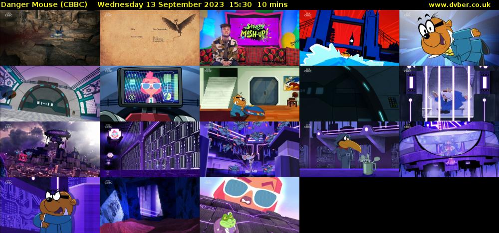 Danger Mouse (CBBC) Wednesday 13 September 2023 15:30 - 15:40
