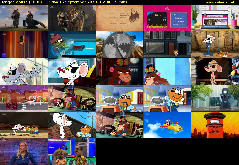 Danger Mouse (CBBC) Friday 15 September 2023 15:30 - 15:45