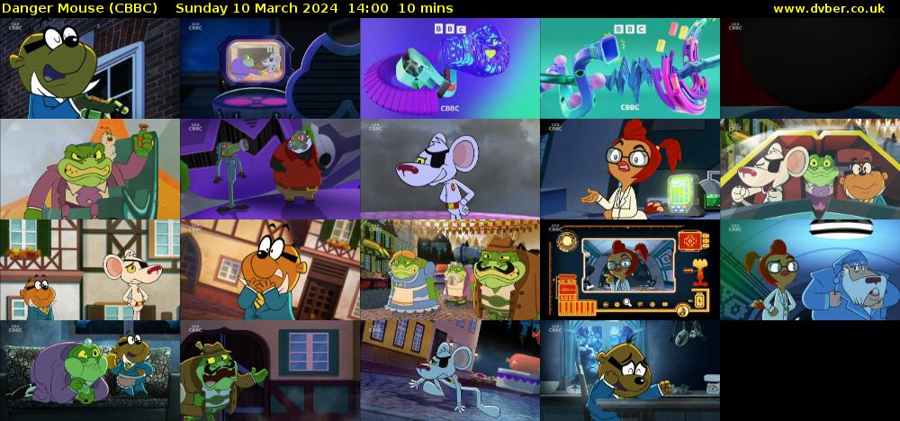 Danger Mouse (CBBC) Sunday 10 March 2024 14:00 - 14:10