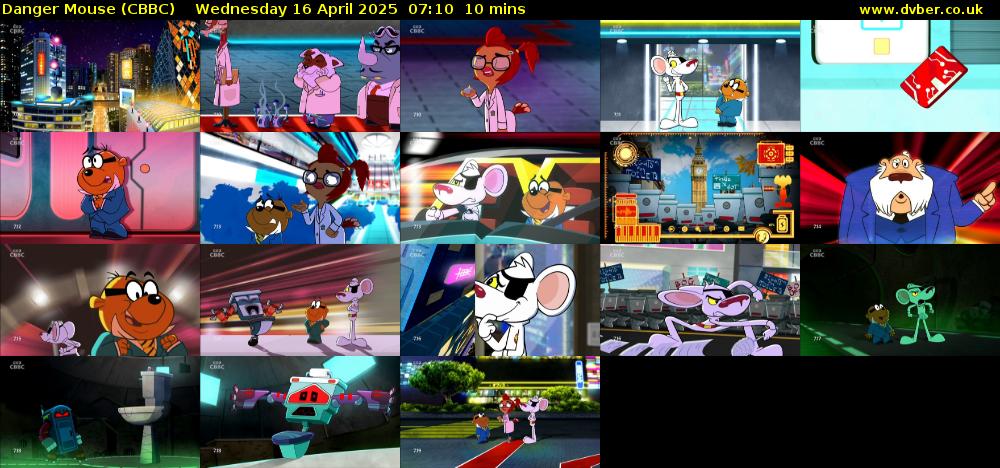 Danger Mouse (CBBC) Wednesday 16 April 2025 07:10 - 07:20