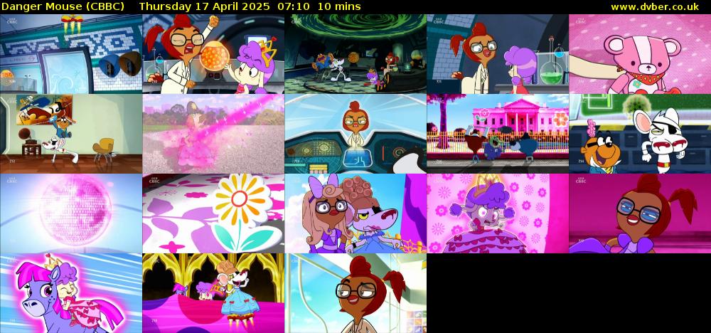 Danger Mouse (CBBC) Thursday 17 April 2025 07:10 - 07:20