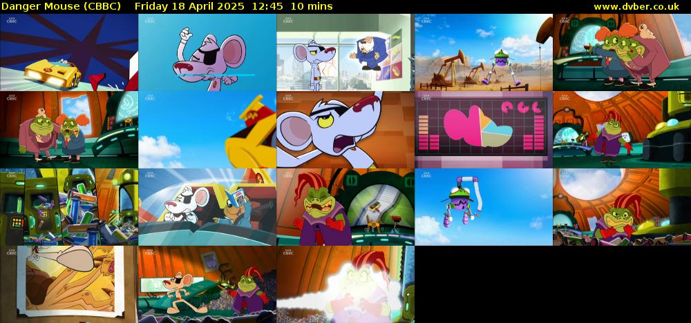 Danger Mouse (CBBC) Friday 18 April 2025 12:45 - 12:55