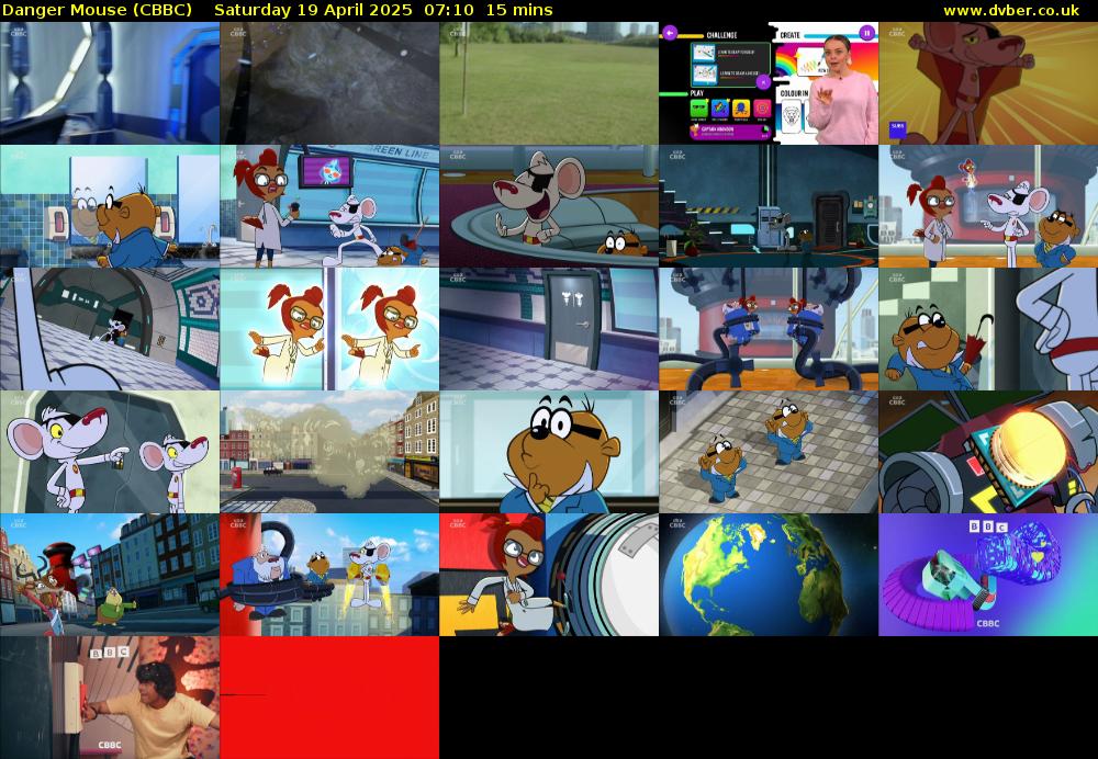 Danger Mouse (CBBC) Saturday 19 April 2025 07:10 - 07:25