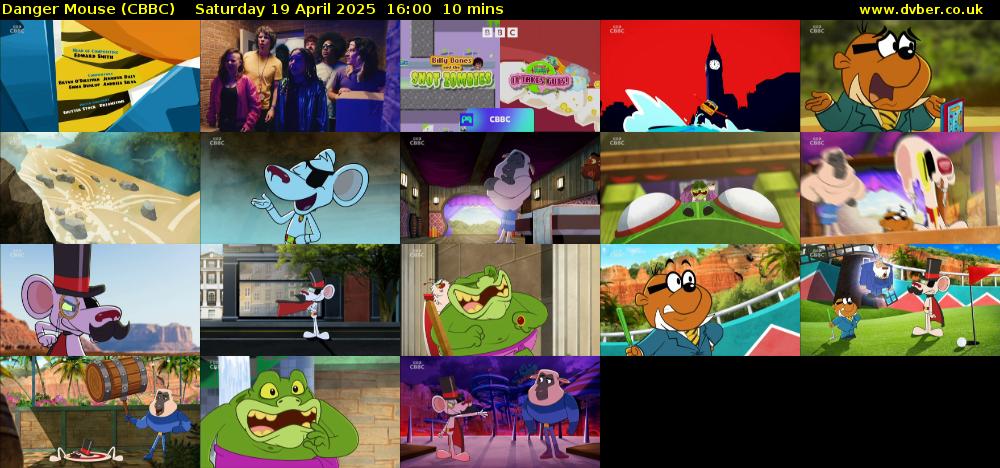 Danger Mouse (CBBC) Saturday 19 April 2025 16:00 - 16:10