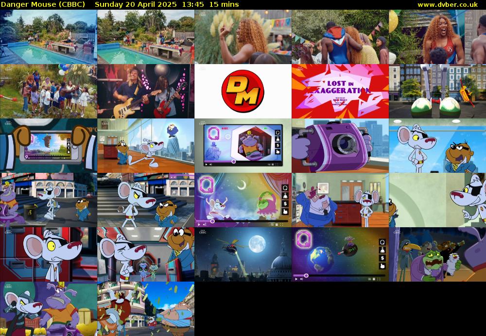 Danger Mouse (CBBC) Sunday 20 April 2025 13:45 - 14:00
