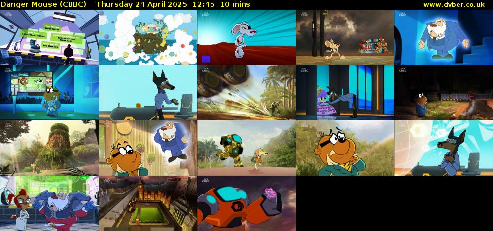 Danger Mouse (CBBC) Thursday 24 April 2025 12:45 - 12:55