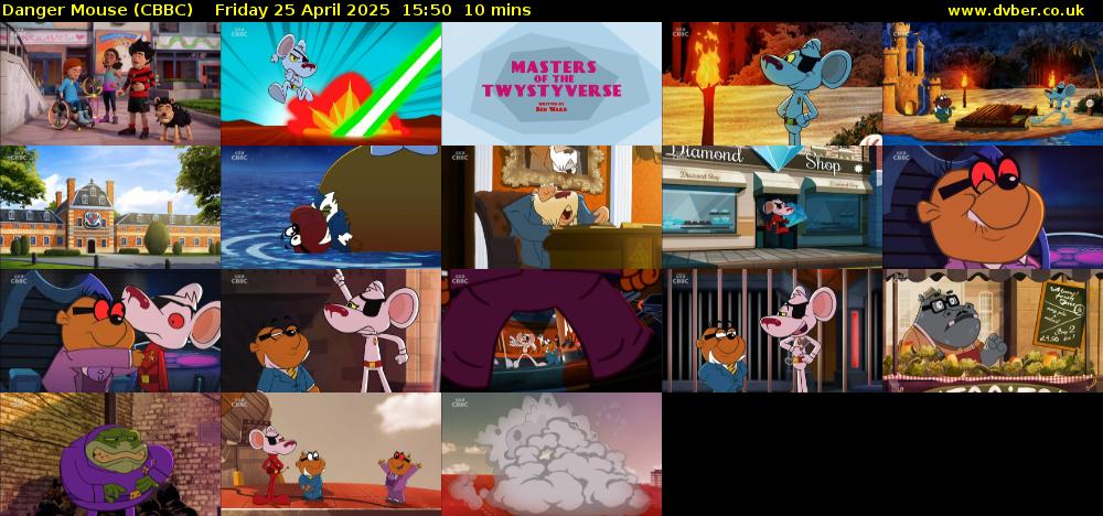 Danger Mouse (CBBC) Friday 25 April 2025 15:50 - 16:00