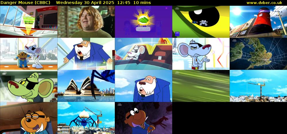 Danger Mouse (CBBC) Wednesday 30 April 2025 12:45 - 12:55